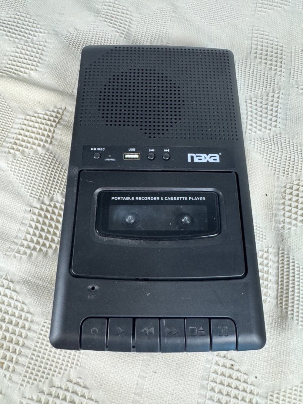 Naxa Portable Recorder and Cassette Player With USB Port and AC Adapter